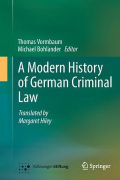 portada A Modern History of German Criminal Law (en Inglés)