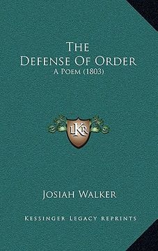 portada the defense of order: a poem (1803) (en Inglés)