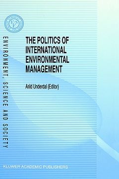 portada the politics of international environmental management (en Inglés)