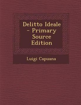 portada Delitto Ideale (en Italiano)