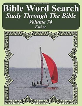 portada Bible Word Search Study Through the Bible: Volume 74 Esther (Bible Word Search Puzzles for Adults Jumbo Large Print Sailboat Series) (en Inglés)