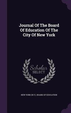 portada Journal Of The Board Of Education Of The City Of New York