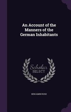 portada An Account of the Manners of the German Inhabitants