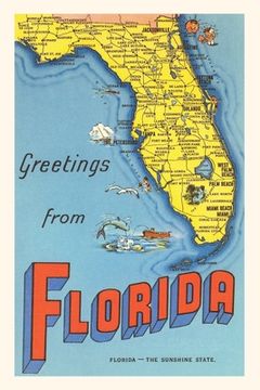 portada Vintage Journal Greetings from Florida, Map (en Inglés)