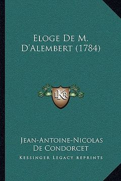 portada Eloge de M. D'Alembert (1784) (in French)