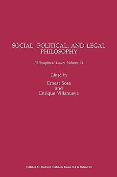 portada philosophical issues, social, political, and legal philosophy (en Inglés)