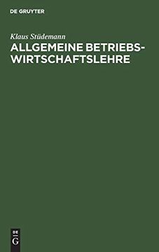 portada Allgemeine Betriebswirtschaftslehre (in German)