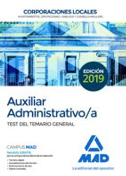 portada Auxiliar Administrativo de Corporaciones Locales: Test del Temario General