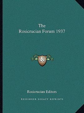 portada the rosicrucian forum 1937 (in English)