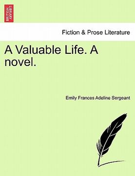 portada a valuable life. a novel. (en Inglés)