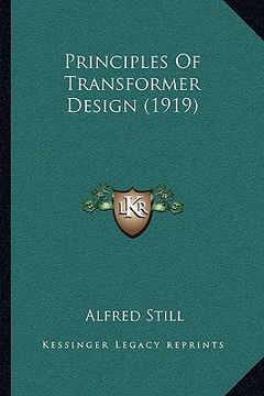 portada principles of transformer design (1919) (en Inglés)
