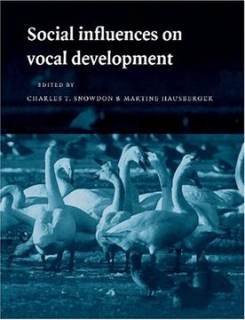 portada Social Influences on Vocal Development (in English)