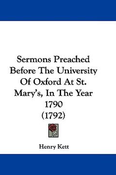 portada sermons preached before the university of oxford at st. mary's, in the year 1790 (1792)