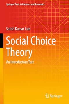 portada Social Choice Theory: An Introductory Text (Springer Texts in Business and Economics) (en Inglés)