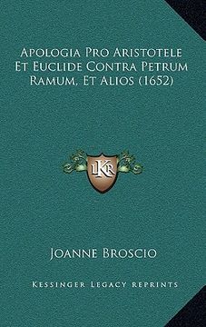 portada Apologia Pro Aristotele Et Euclide Contra Petrum Ramum, Et Alios (1652) (en Latin)