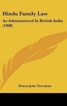 portada hindu family law: as administered in british india (1908) (en Inglés)