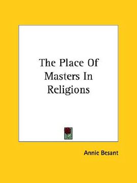 portada the place of masters in religions (en Inglés)