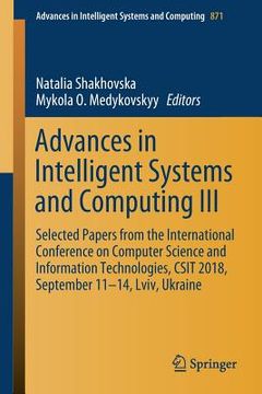 portada Advances in Intelligent Systems and Computing III: Selected Papers from the International Conference on Computer Science and Information Technologies,