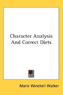 portada character analysis and correct diets (en Inglés)
