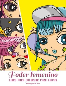 portada Poder femenino libro para colorear para chicas