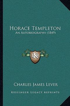 portada horace templeton: an autobiography (1849) (in English)