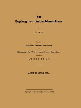 portada Zur Regelung Von Automobilmaschinen (Forschungsarbeiten auf dem Gebiete des Ingenieurwesens)