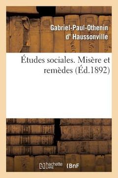 portada Études Sociales. Misère Et Remèdes (in French)