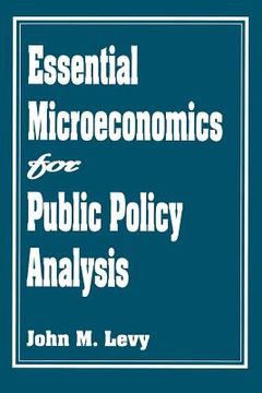 portada essential microeconomics for public policy analysis