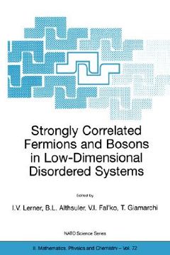 portada strongly correlated fermions and bosons in low-dimensional disordered systems (in English)