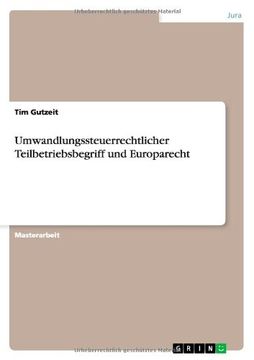 portada Umwandlungssteuerrechtlicher Teilbetriebsbegriff und Europarecht (German Edition)