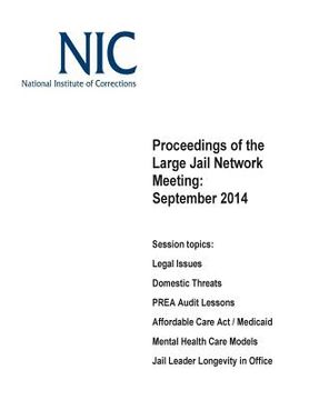 portada Proceedings of the Large Jail Network Meeting: September 2014 (en Inglés)
