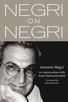 portada negri on negri: in conversation with anne dufourmentelle (en Inglés)