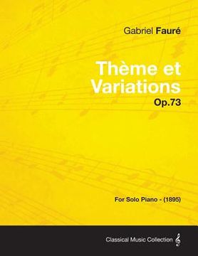 portada th me et variations op.73 - for solo piano (1895) (in English)