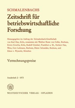 portada Verrechnungspreise: Zwecke und Bedeutung für die Spartenorganisation in der Unternehmung (Schmalenbachs Zeitschrift für betriebswirtschaftliche Forschung - Sonderheft) (German Edition)