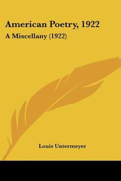 portada american poetry, 1922: a miscellany (1922) (en Inglés)