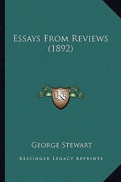 portada essays from reviews (1892) (en Inglés)