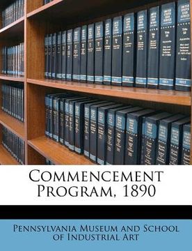 portada commencement program, 1890 (in English)