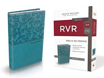 portada Biblia de Premio y Regalo Reina Valera Revisada, Leathersoft, Aqua (in Spanish)