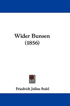 portada wider bunsen (1856) (en Inglés)