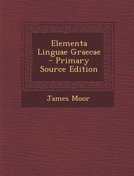 portada Elementa Linguae Graecae (in Latin)