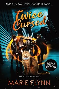 portada Twice Cursed: Large Print Edition, A Supernatural Urban Fantasy Suspense (en Inglés)
