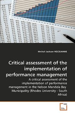 portada critical assessment of the implementation of performance management (en Inglés)