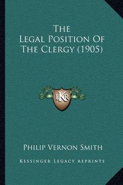 portada the legal position of the clergy (1905)