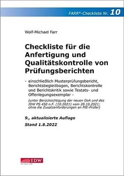 portada Checkliste 10 für die Anfertigung und Qualitätskontrolle von Prüfungsberichten (in German)