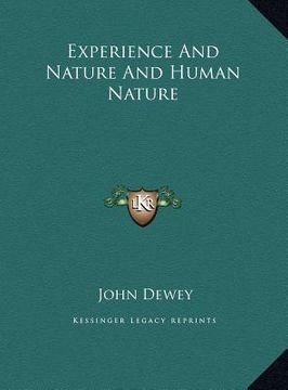 portada experience and nature and human nature (en Inglés)