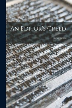 portada An Editor's Creed (in English)