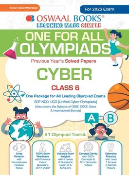 portada Oswaal One For All Olympiad Previous Years' Solved Papers, Class-6 Cyber Book (For 2023 Exam) (in English)