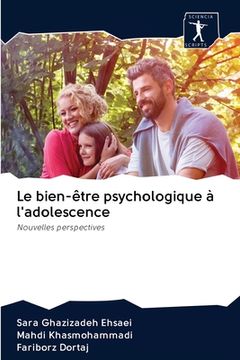 portada Le bien-être psychologique à l'adolescence (en Francés)