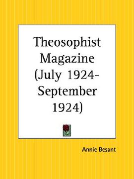 portada theosophist magazine july 1924-september 1924 (en Inglés)