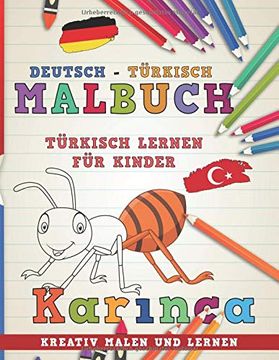portada Malbuch Deutsch - Türkisch i Türkisch Lernen für Kinder i Kreativ Malen und Lernen (Sprachen Lernen) (en Alemán)